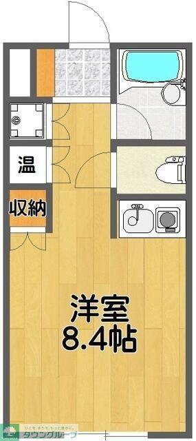 アークペット(ワンルーム/2階)の間取り写真