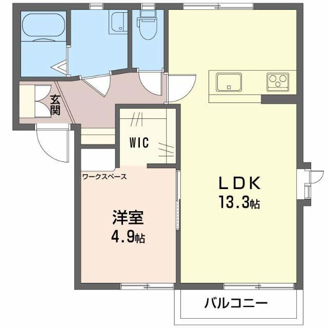 クレセントIV(1LDK/2階)の間取り写真