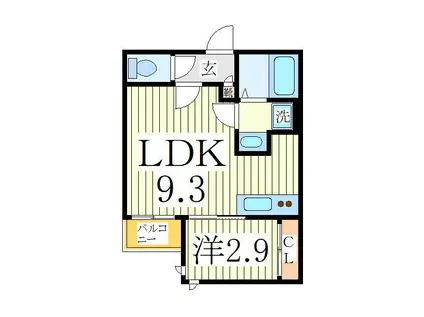GRANDTIC柏(1LDK/2階)の間取り写真