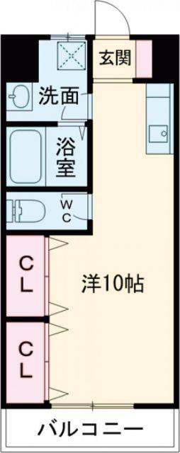 ピュアセントT1(ワンルーム/3階)の間取り写真