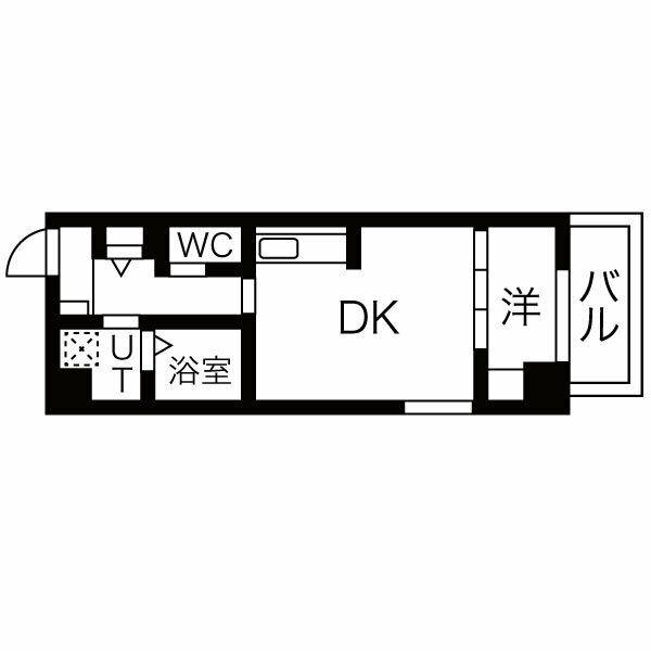 アレフガルド(1LDK/7階)の間取り写真