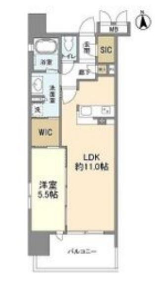 OPUS RESIDENCE SHINSAIBASHIサウス(1LDK/6階)の間取り写真
