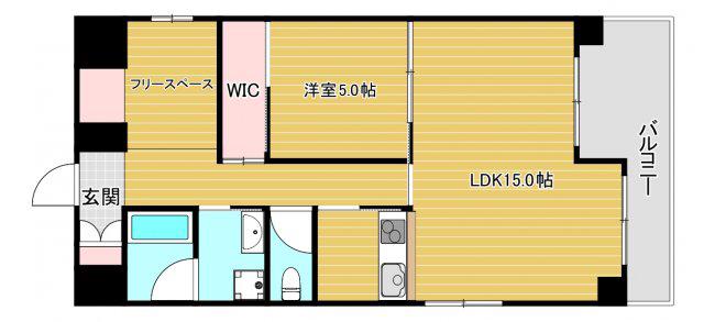 B.KYOMACHIBORI(1SLDK/4階)の間取り写真