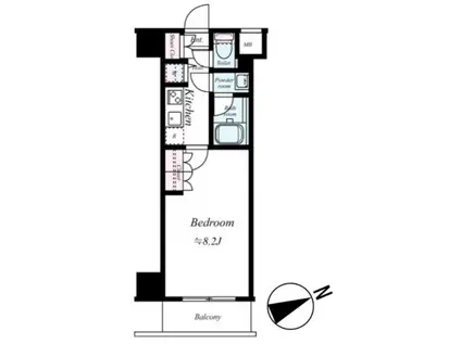 GENOVIA鷺ノ宮SKYGARDEN(1K/6階)の間取り写真