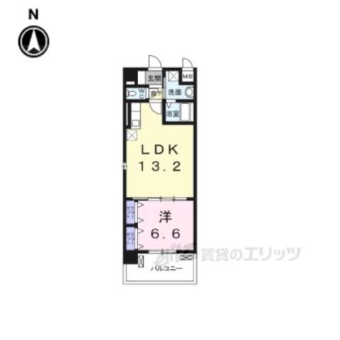 メレヴェイユアルファ―(1LDK/2階)の間取り写真