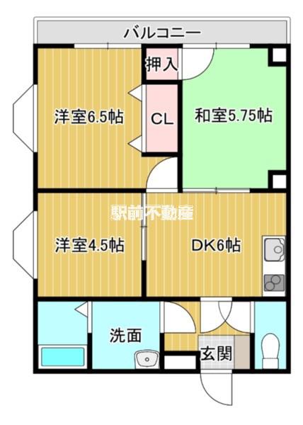 サンシャイン富士(3DK/3階)の間取り写真