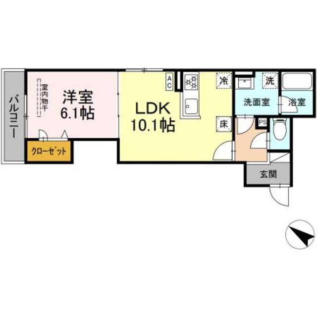 サン・クレール(1LDK/1階)の間取り写真
