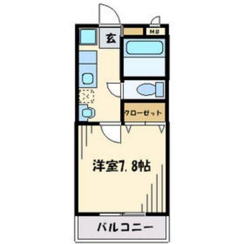 ドエル相模(1K/1階)の間取り写真