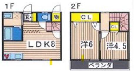 ビューテラス横浜A(2LDK/1階)の間取り写真
