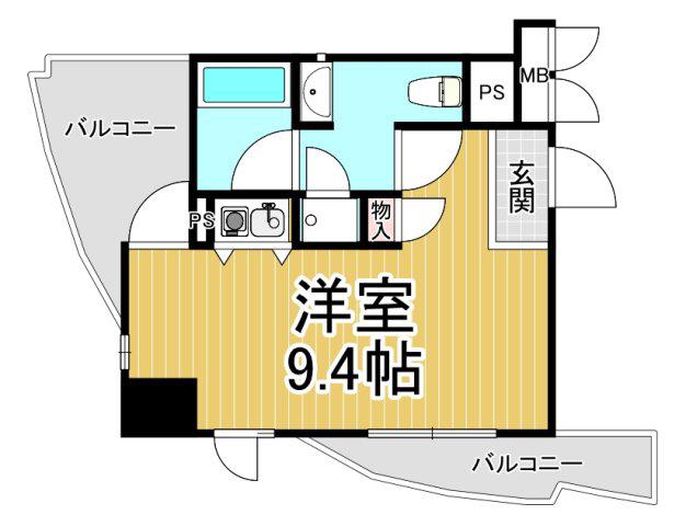 インターフェルティR2甲子園(ワンルーム/7階)の間取り写真