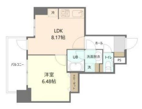 HOPE CITY秋葉原(1LDK/6階)の間取り写真