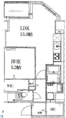 PREMIUM STAGE NAO(1LDK/6階)の間取り写真