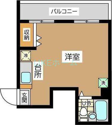 JLBグランエクリュ西船橋(ワンルーム/3階)の間取り写真