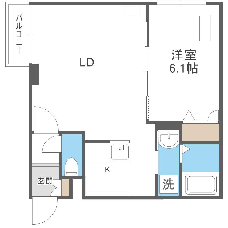 プレシャスレジデンス元町(1LDK/1階)の間取り写真