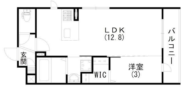 スマートレジデンス砂山(1LDK/1階)の間取り写真