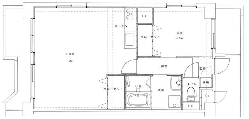 阿部ビル(1LDK/1階)の間取り写真