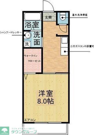 エービック浅井(1K/3階)の間取り写真