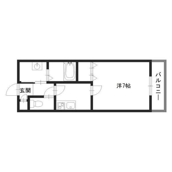 ネオクオーツ幸弐番館(1K/3階)の間取り写真