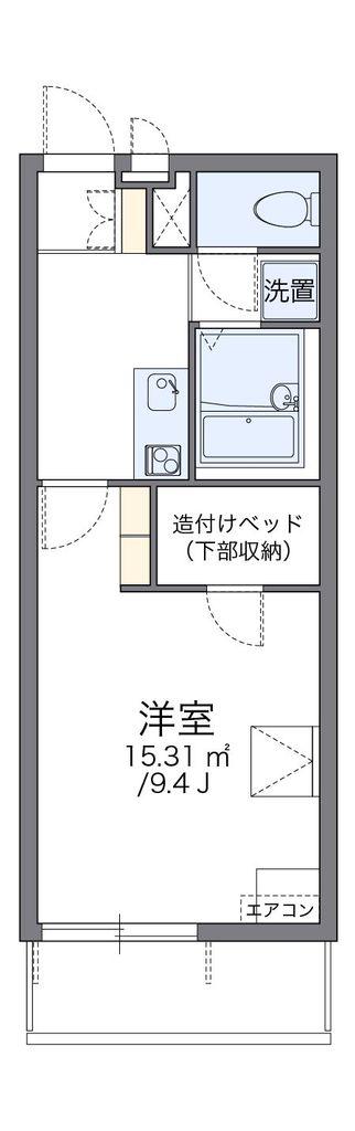 レオパレスバンリュ(1K/2階)の間取り写真