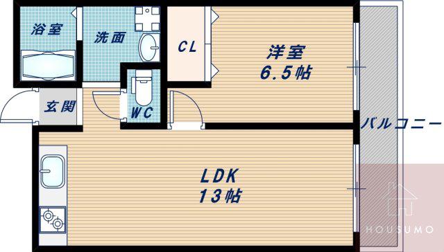JMRレジデンス新大阪 (1LDK/5階)の間取り写真