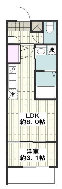 MOVE中村公園サウスII(1LDK/3階)の間取り写真