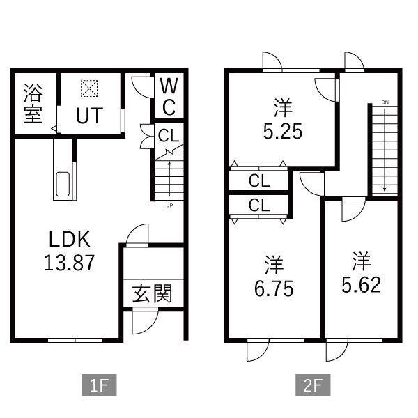 ソレイユ早来I(3LDK/1階)の間取り写真