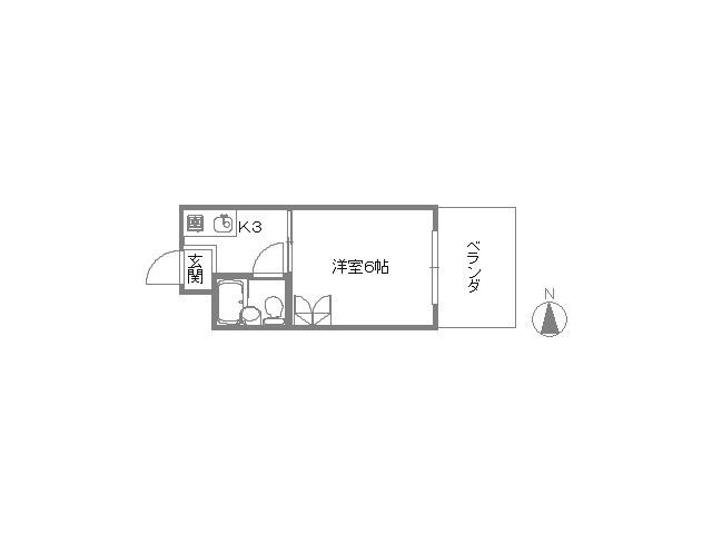 東洋プラザ都島中通(1K/7階)の間取り写真