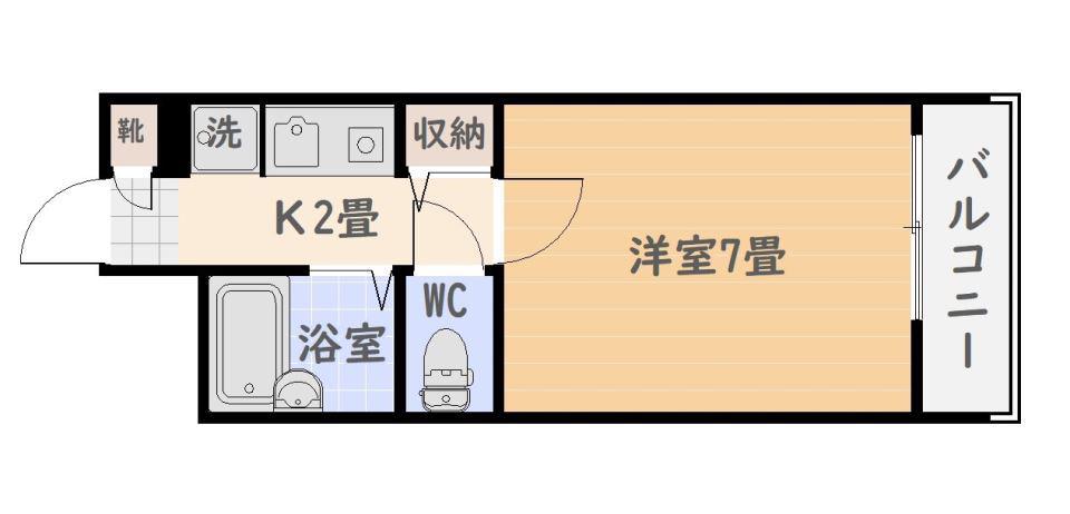 リバティー高麗(1K/4階)の間取り写真