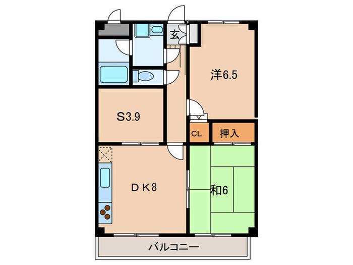 ハイツグレーシア(2SDK/2階)の間取り写真