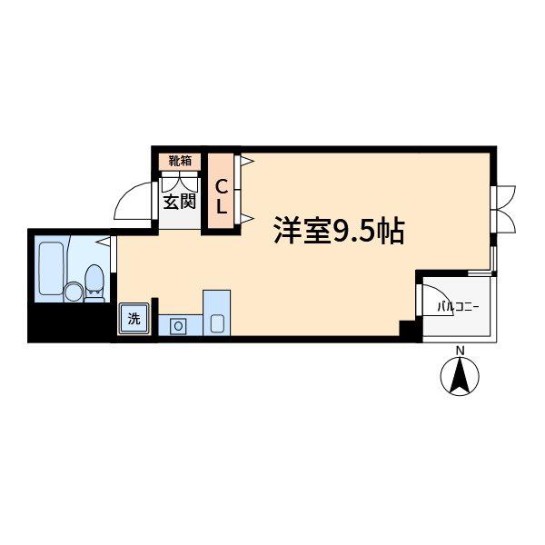 プロシード町屋(ワンルーム/3階)の間取り写真