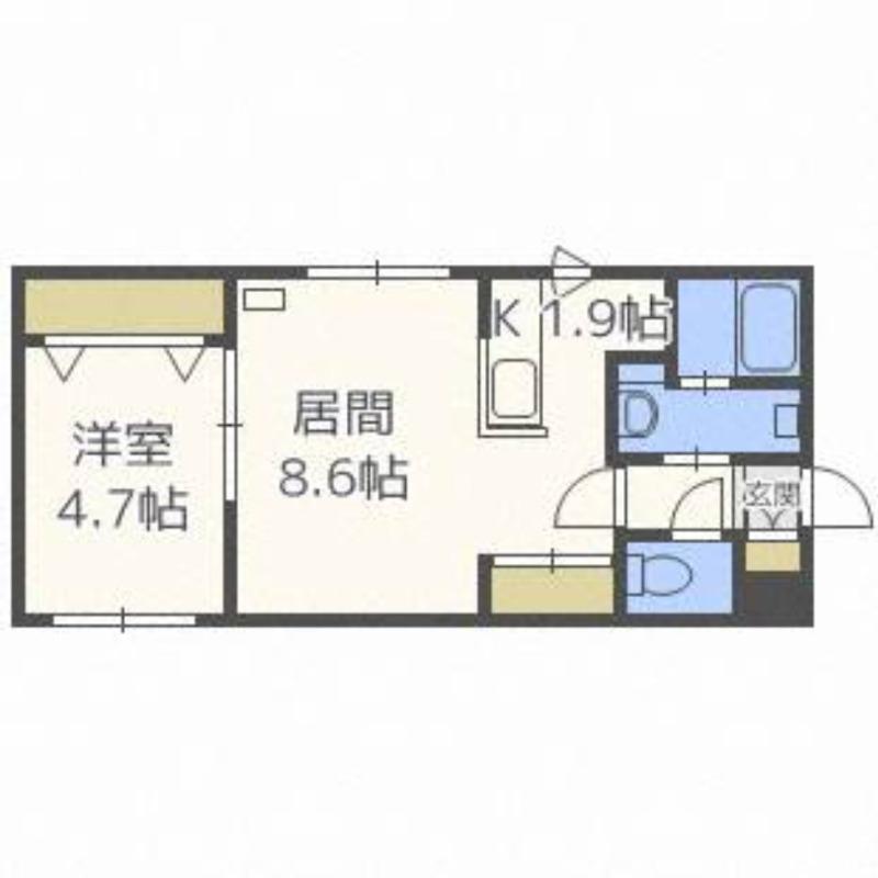 グラマシー(1LDK/3階)の間取り写真