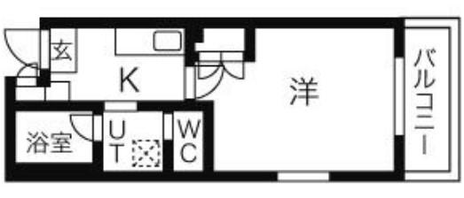 ベルウッド南山(1K/2階)の間取り写真
