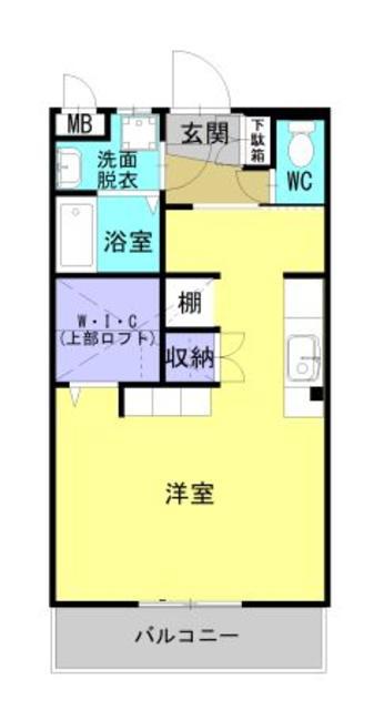 シャルテハイムV(ワンルーム/2階)の間取り写真