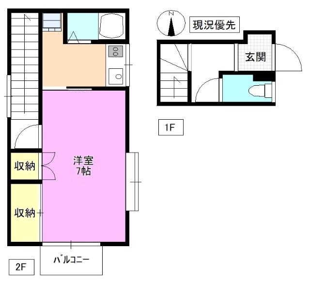 サンフレンド(1K/1階)の間取り写真