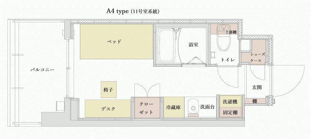 かわしん百合丘ビル(ワンルーム/6階)の間取り写真