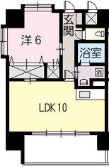 松尾ビル皆実II(1LDK/3階)の間取り写真