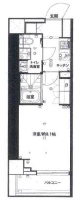 MAXIV KOHOKU ALEGRIA COURT(1K/5階)の間取り写真