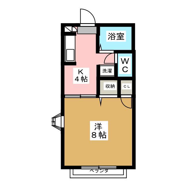 国分寺サンフローラ(1K/1階)の間取り写真