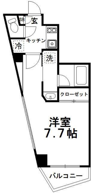 OZIO常盤台(1K/5階)の間取り写真