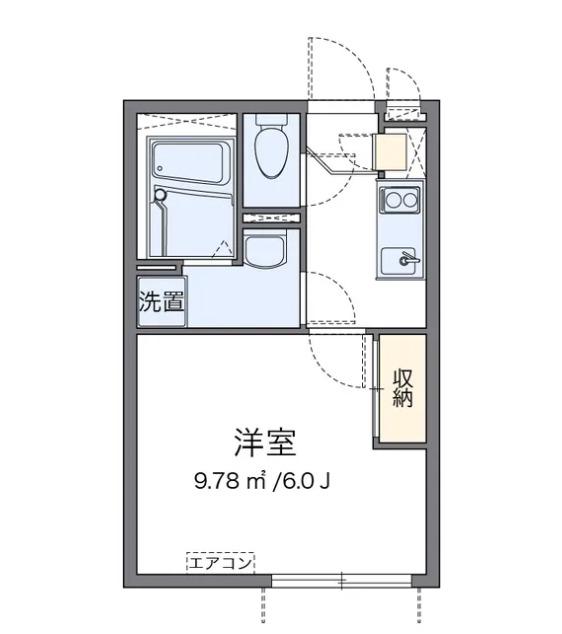 ラメールエムズ(1K/2階)の間取り写真