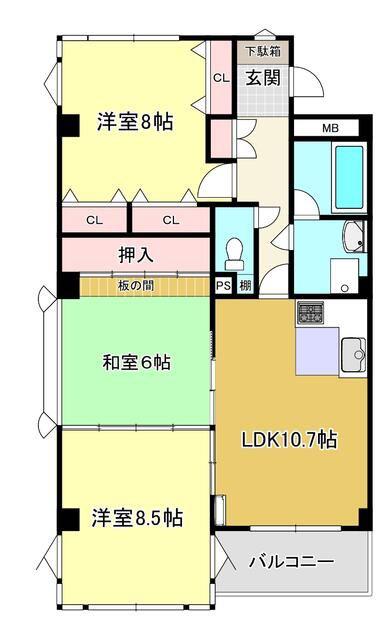 G・FIELD(3LDK/2階)の間取り写真