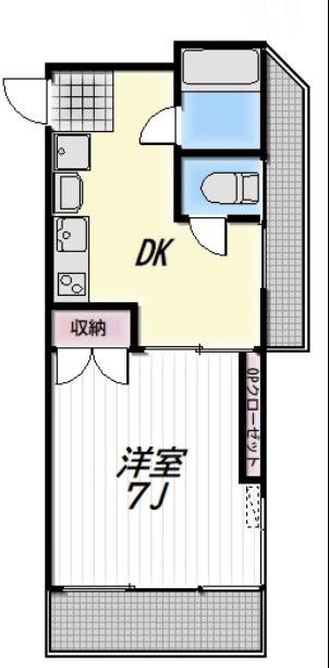 COMMON M(1LDK/2階)の間取り写真