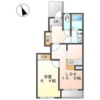 サンフォレストI(1LDK/1階)の間取り写真