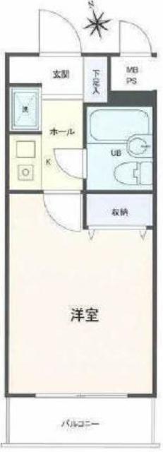 ライオンズマンション南橋本第2(1K/1階)の間取り写真