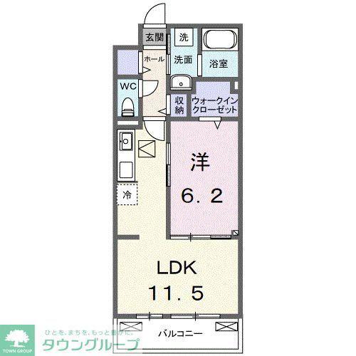パインズ グレイス-V(1LDK/3階)の間取り写真