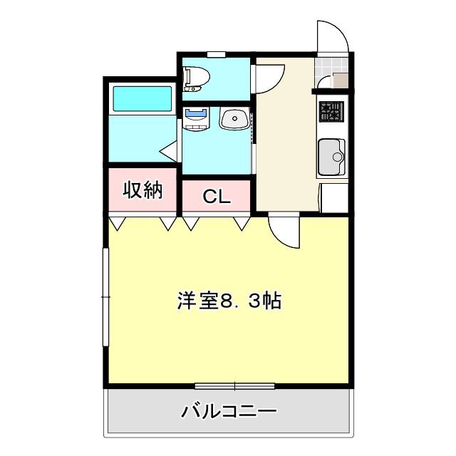 エクセレント新地(1K/2階)の間取り写真