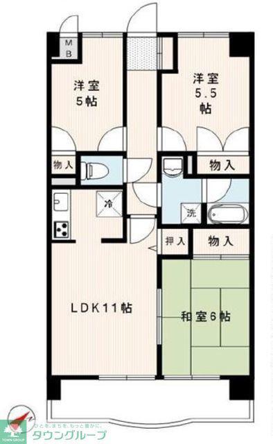 緑の森ハウス(3LDK/3階)の間取り写真