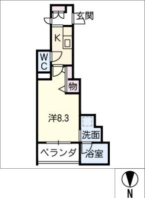 雪月風花(1K/3階)の間取り写真
