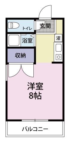 アーベントハイツ平岡(1K/2階)の間取り写真