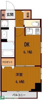パルス小岩アネスタージュ(1DK/8階)の間取り写真